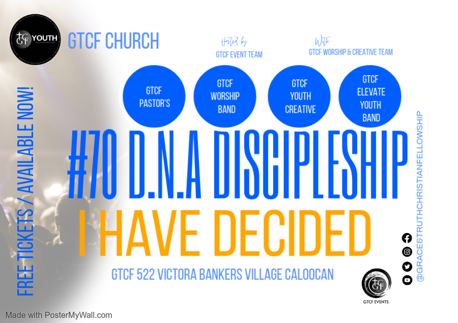 #70 YOUTH GTCF DISCIPLESHIP CONFERENCE Cover