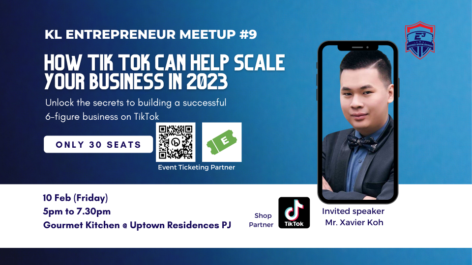 KL Entrepreneur Meetup #9 - How TikTok can help scale your business in 2023 Cover