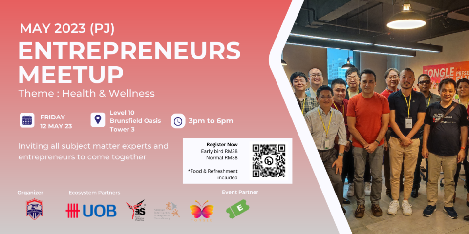 Petaling Jaya Entrepreneurs Meetup May 2023 Cover
