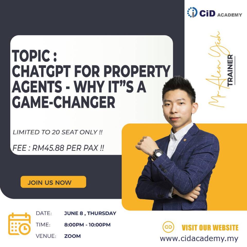 Training: "CHATGPT for Property Agents - Why It's a Game-Changer" 🔥🔥🔥 Cover