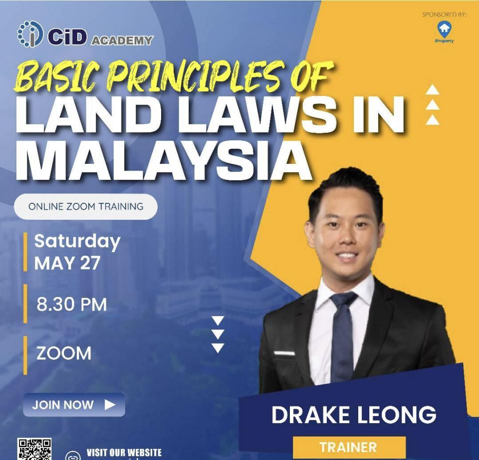 FREE TRAINING : BASIC PRINCIPLE OF LAND LAWS IN MALAYSIA Cover