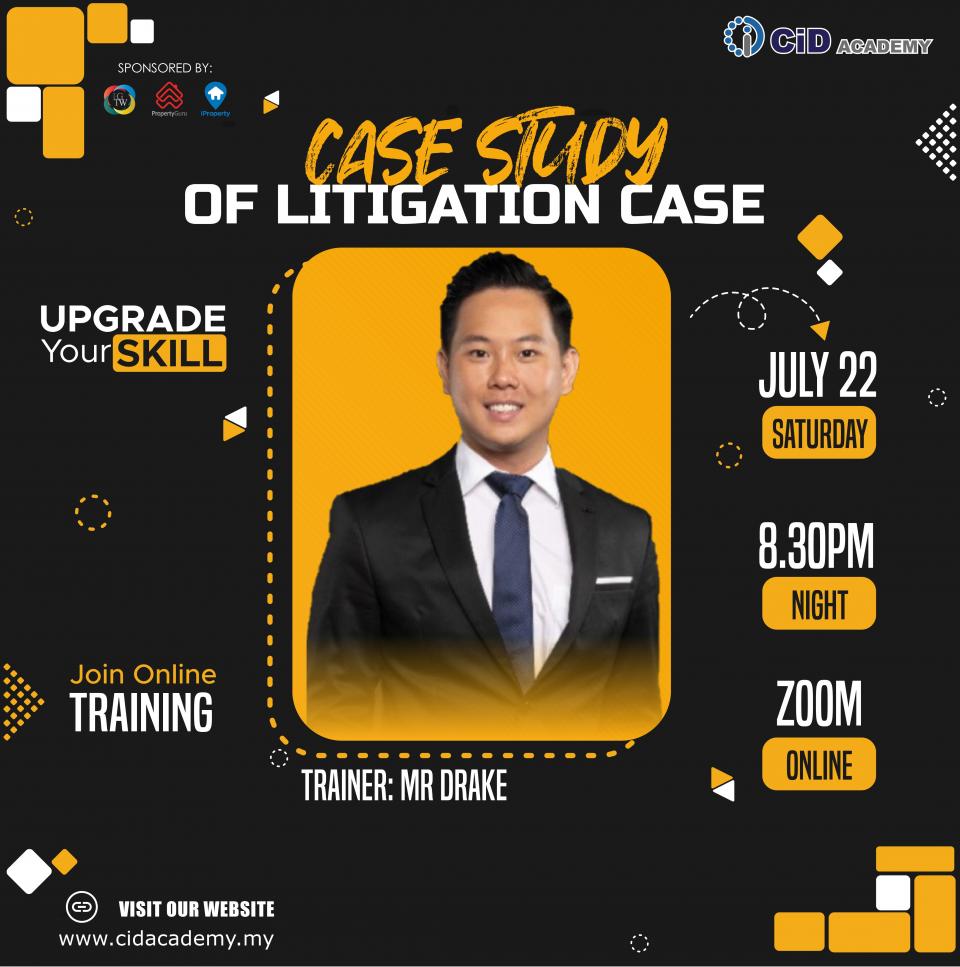 FREE TRAINING : CASE STUDY ON LITIGATION CASE Cover