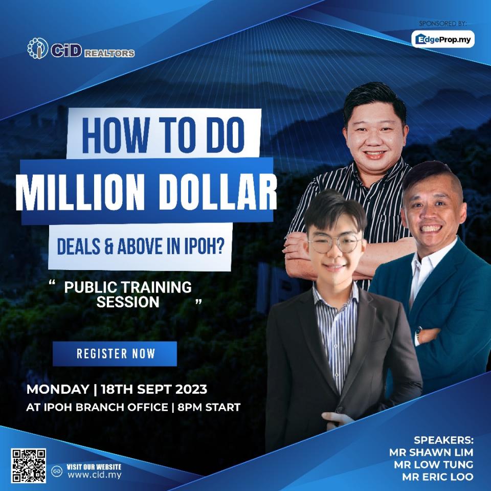 PUBLIC TRAINING: HOW TO DO MILLION DOLLAR DEALS AND ABOVE IN IPOH? Cover