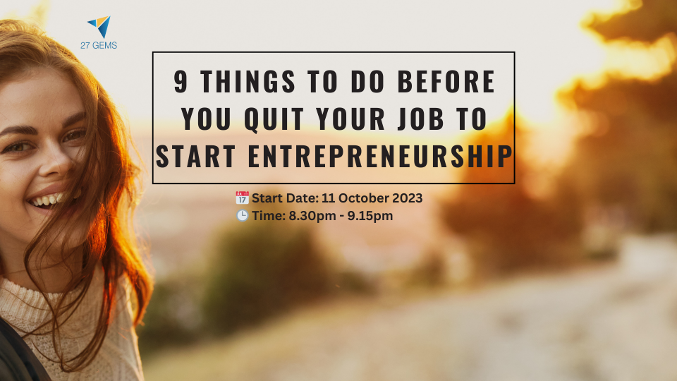 9 things to do before you quit your job to start entrepreneurship Cover
