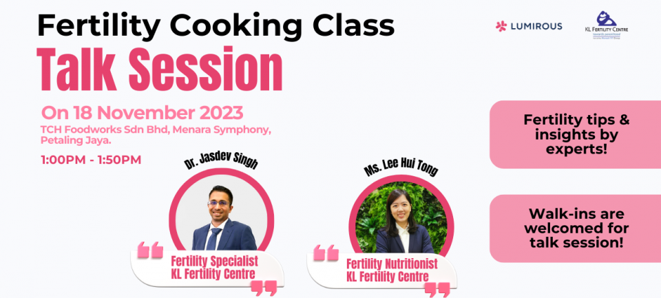 TTC Cooking Class Talk Session with Fertility Specialist & Nutritionist Cover