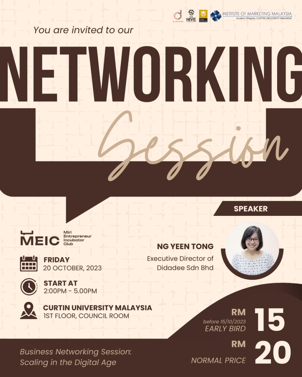 MIRI ENTREPRENUER INCUBATOR CLUB (MEIC) NETWORKING SESSION Cover