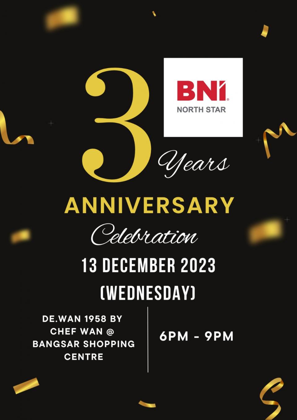 BNI North Star 3 Years Anniversary Celebration Cover