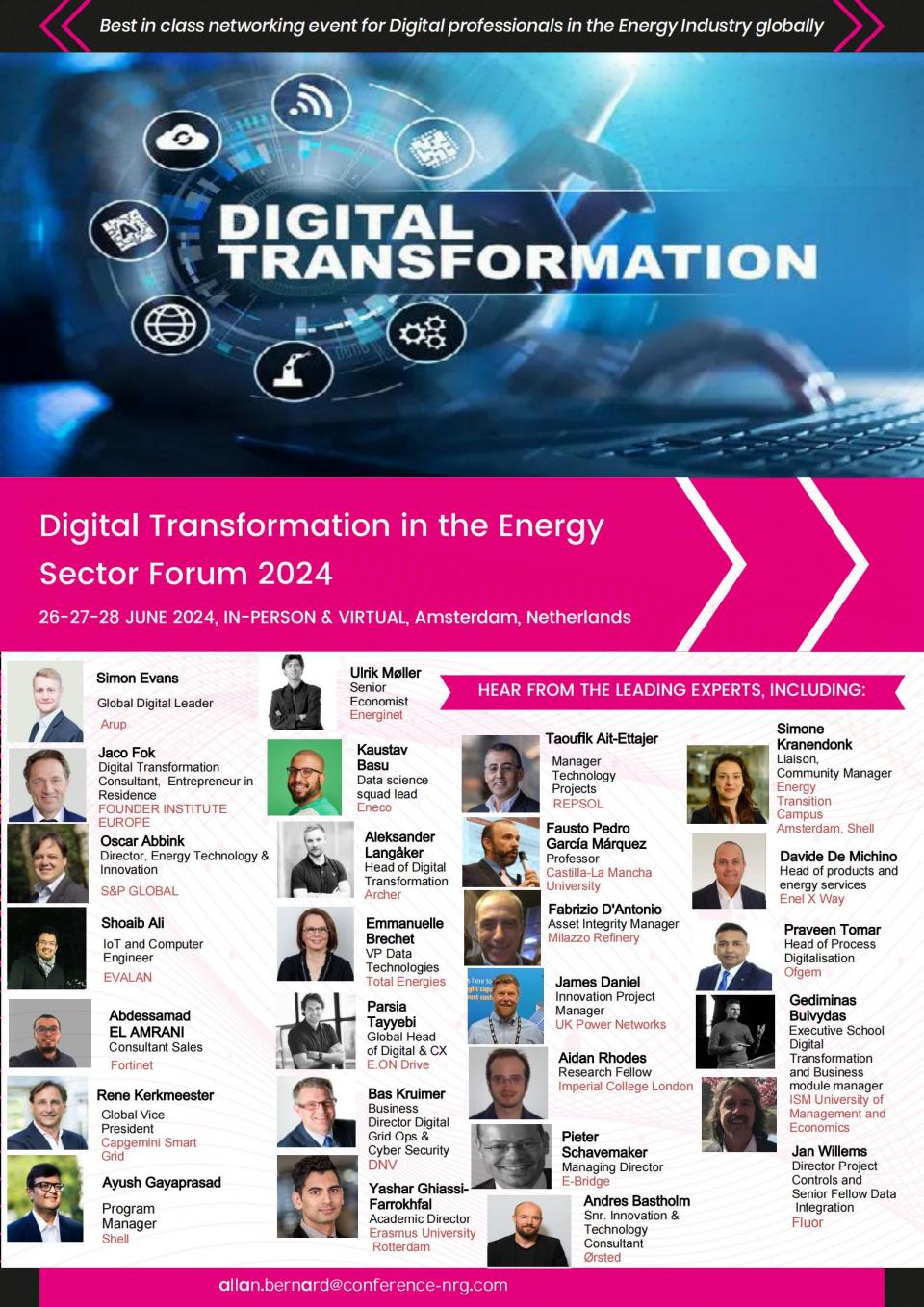The Global Digital Transformation in the Energy Sector Forum   IN-PERSON & VIRTUAL, Amsterdam, Netherlands Cover