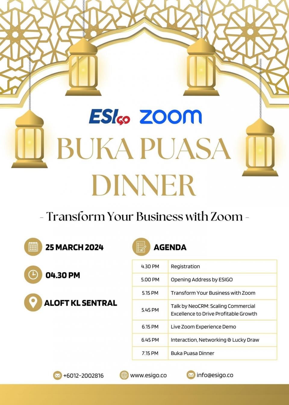 Buka Puasa Dinner (Aloft KL) - Transform Your Business with Zoom Cover