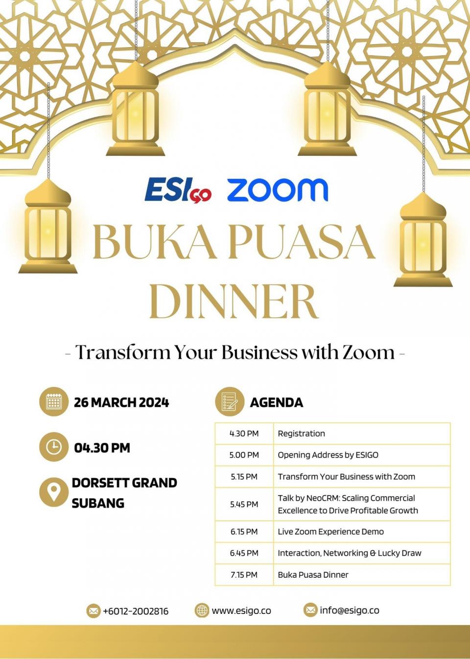 Buka Puasa Dinner (Dorsett Grand Subang) - Transform Your Business with Zoom Cover