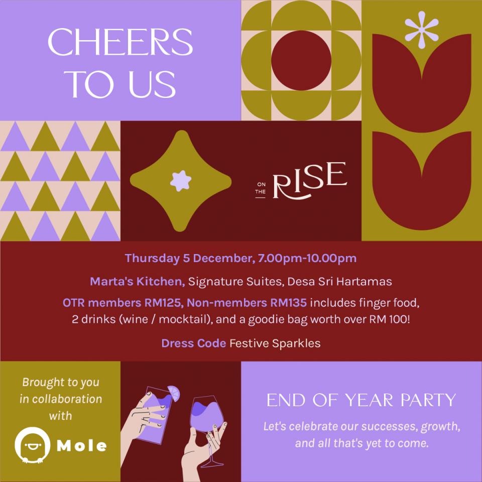 On the Rise End of Year Party Cover