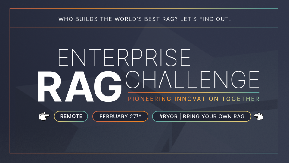 Enterprise RAG Challenge - Pioneering Innovation Together Cover