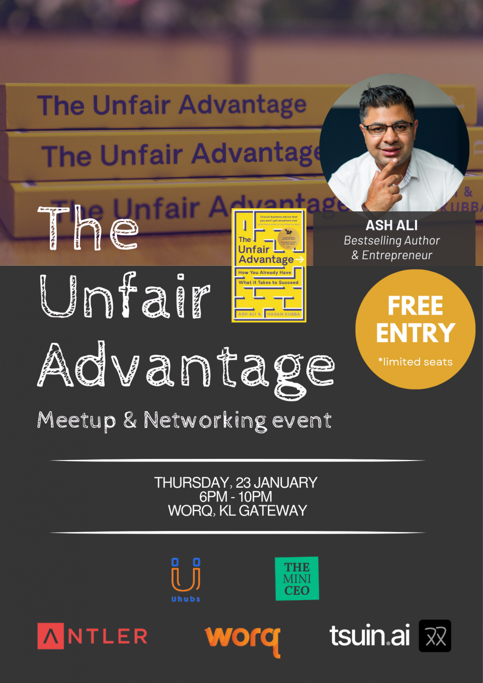 The Unfair Advantage | Fireside Chat with Bestselling Author and Entrepreneur, Ash Ali Cover