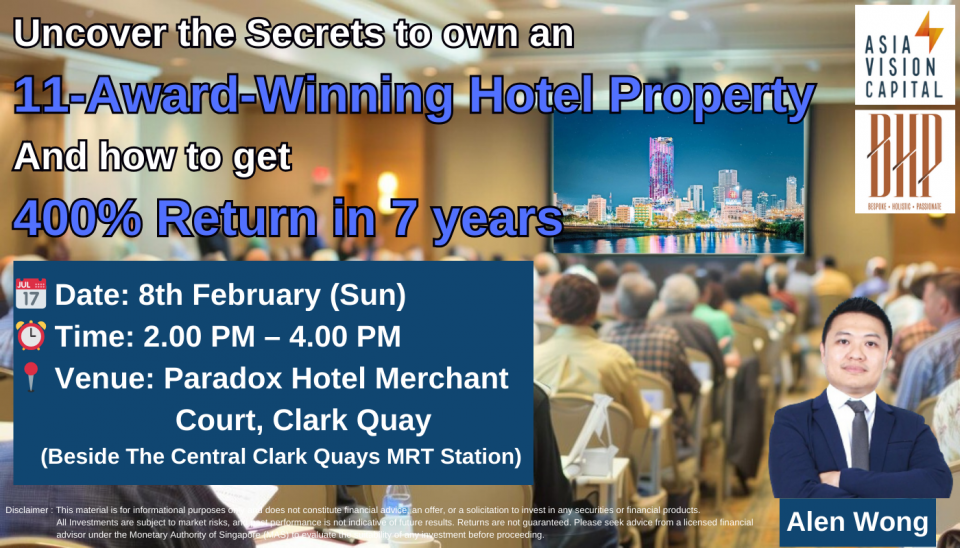 Uncover the Secret to own a 11 Awards Winning Hotel Property & get up to 400% return in 7 years Cover