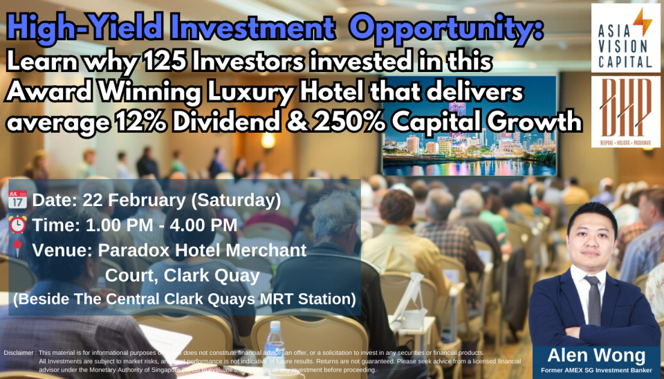 Exclusive Investment Seminar: Discover 12% Dividends & 250% Capital Growth Cover