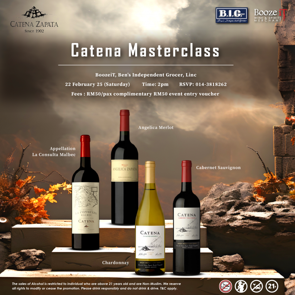 BoozeiT Catena Masterclass @ B.I.G. The Linc KL Cover