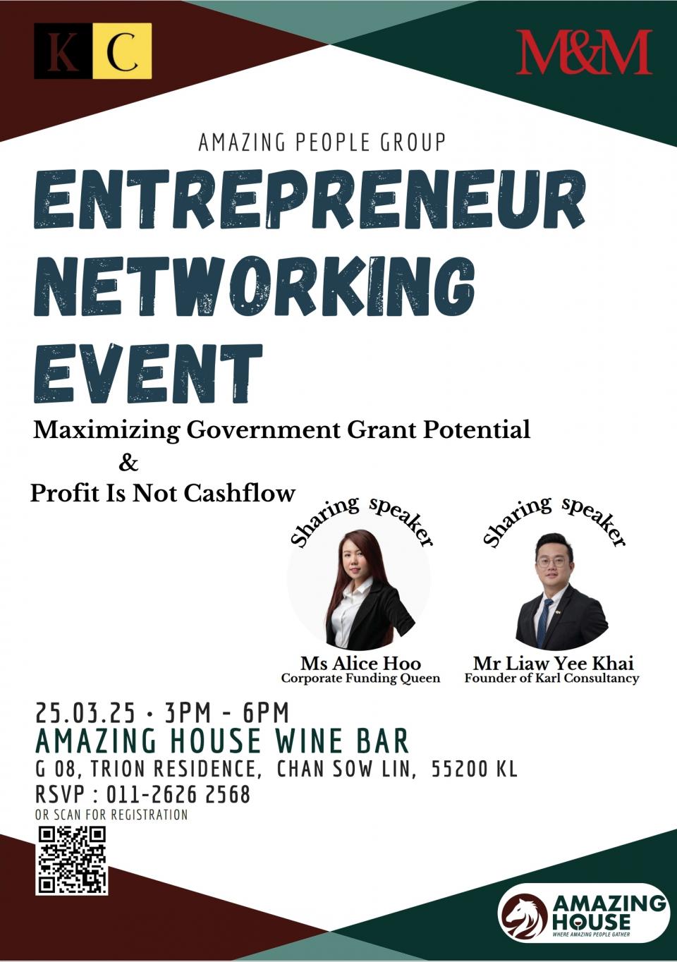 Entrepreneur Networking Event by Amazing People Cover